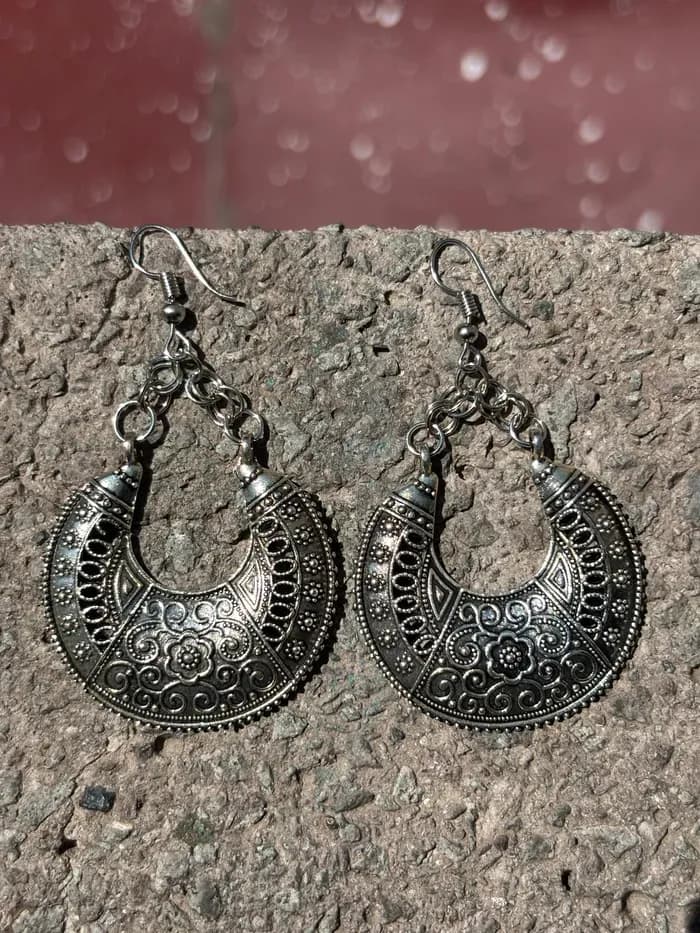 Etnik Metal Ay Küpe