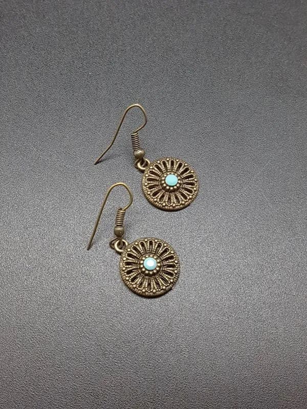 Altın Filigran Mandala Küpe