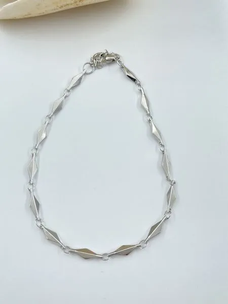 Gümüş Metal Boncuk Halhal 1