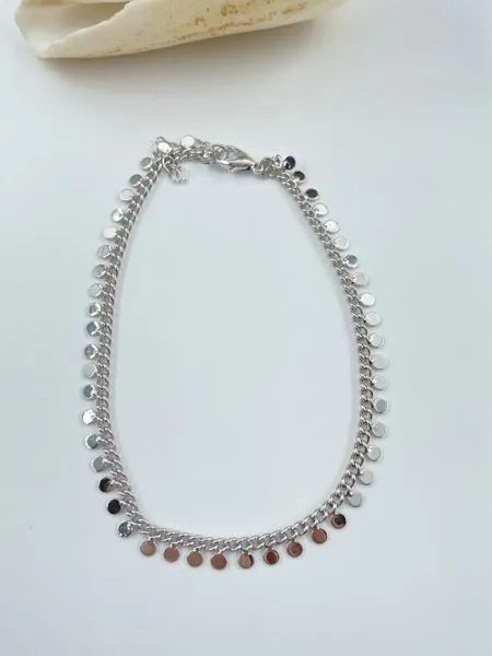 Gümüş Renkli Sarkıtlı Halhal 1