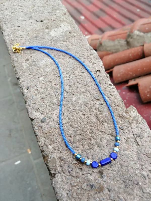 Mavi Boncuk Minimal Kolye 1