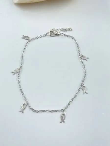 Gümüş Metal Kanat Halhal 1