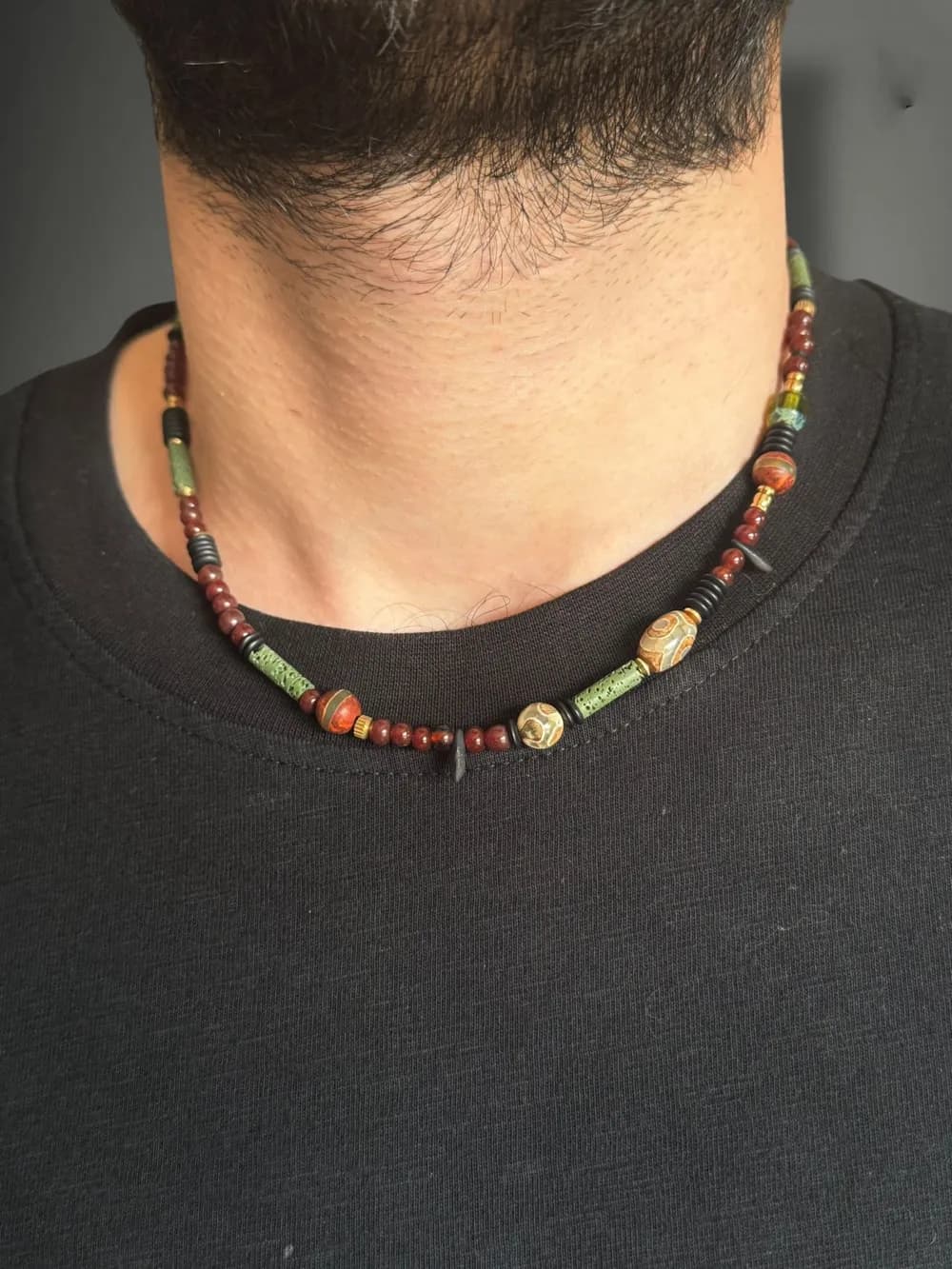 Etnik Renkli Boncuk Choker Kolye 1