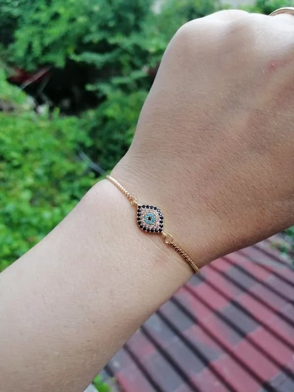 Modern Kristal Taş Altın Bileklik 1