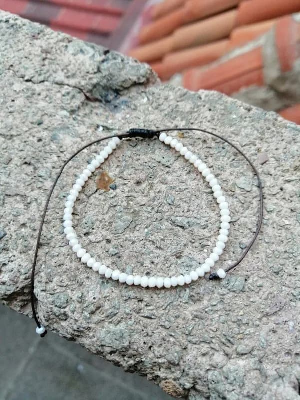 Minimal Beyaz Boncuk Bileklik 1