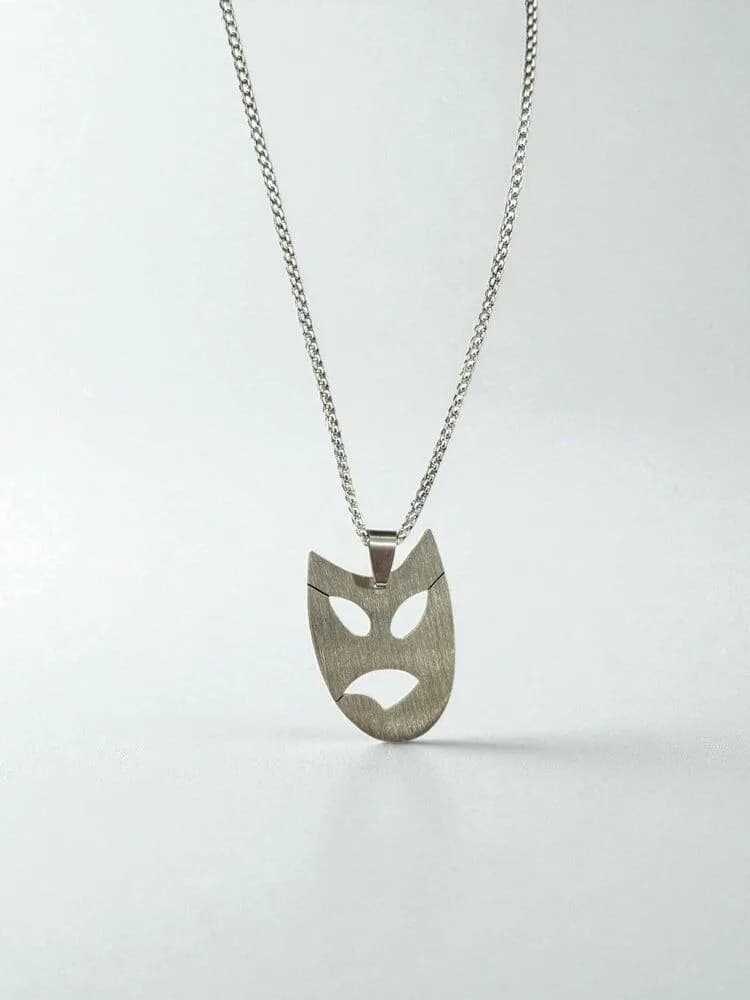 Geometrik Metal Maske Kolye 1