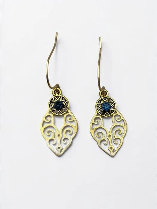 Vintage Filigree Kalp Küpe 1
