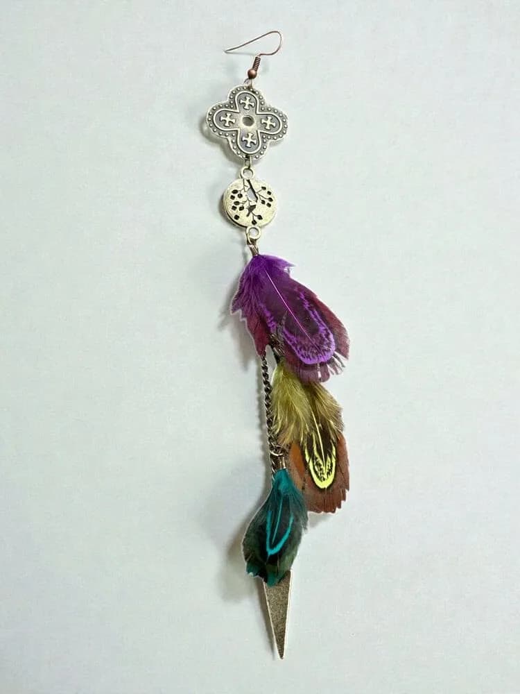 Etnik Tüy Sarkıtlı Küpe 1