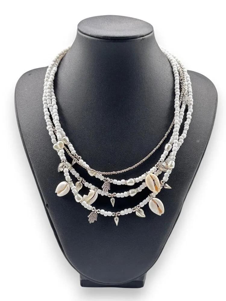 Modern Kristal Damla Çok Sıralı Kolye 1