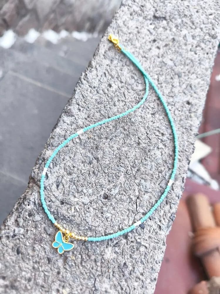 Turkuaz Charm Kalp Kolye 1
