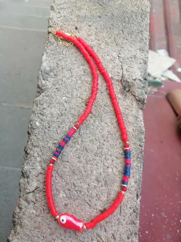 Bohem Mercan Boncuk Kolye 1