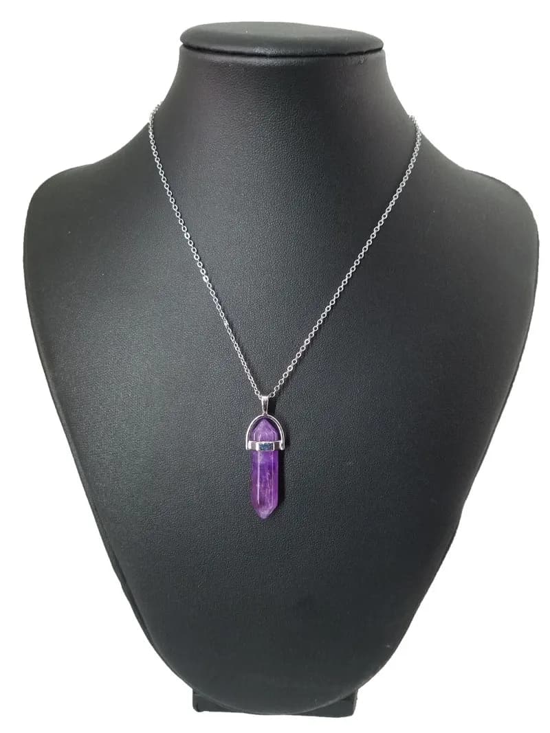 Modern Mor Kristal Pendant Kolye 1