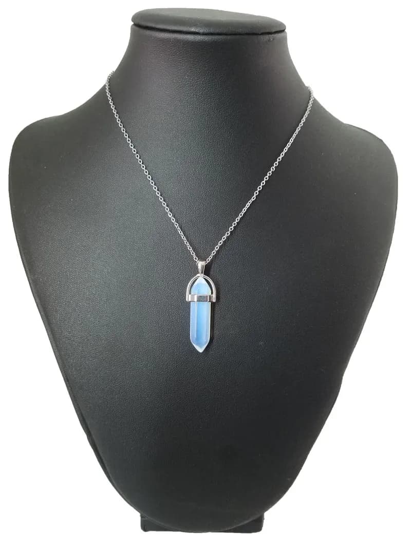 Mavi Kristal Sarkıtlı Gümüş Kolye 1