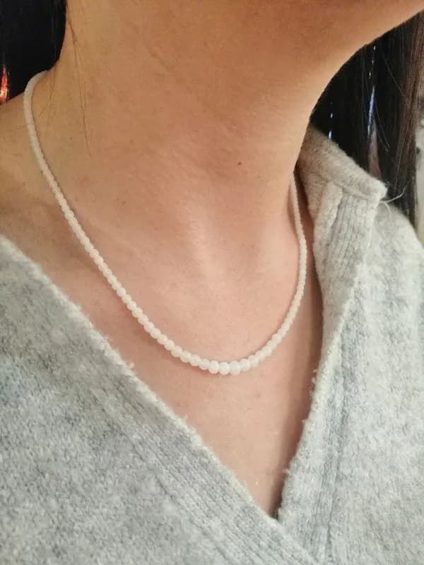 Klasik Şeffaf Boncuk Kolye 1