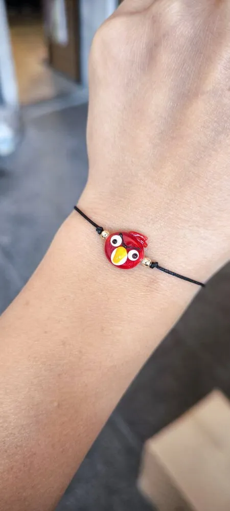 Kırmızı Sarı Charm Elastik Bileklik 1