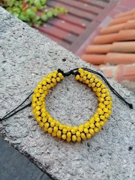 Sarı Boncuk Kat Bileklik 1