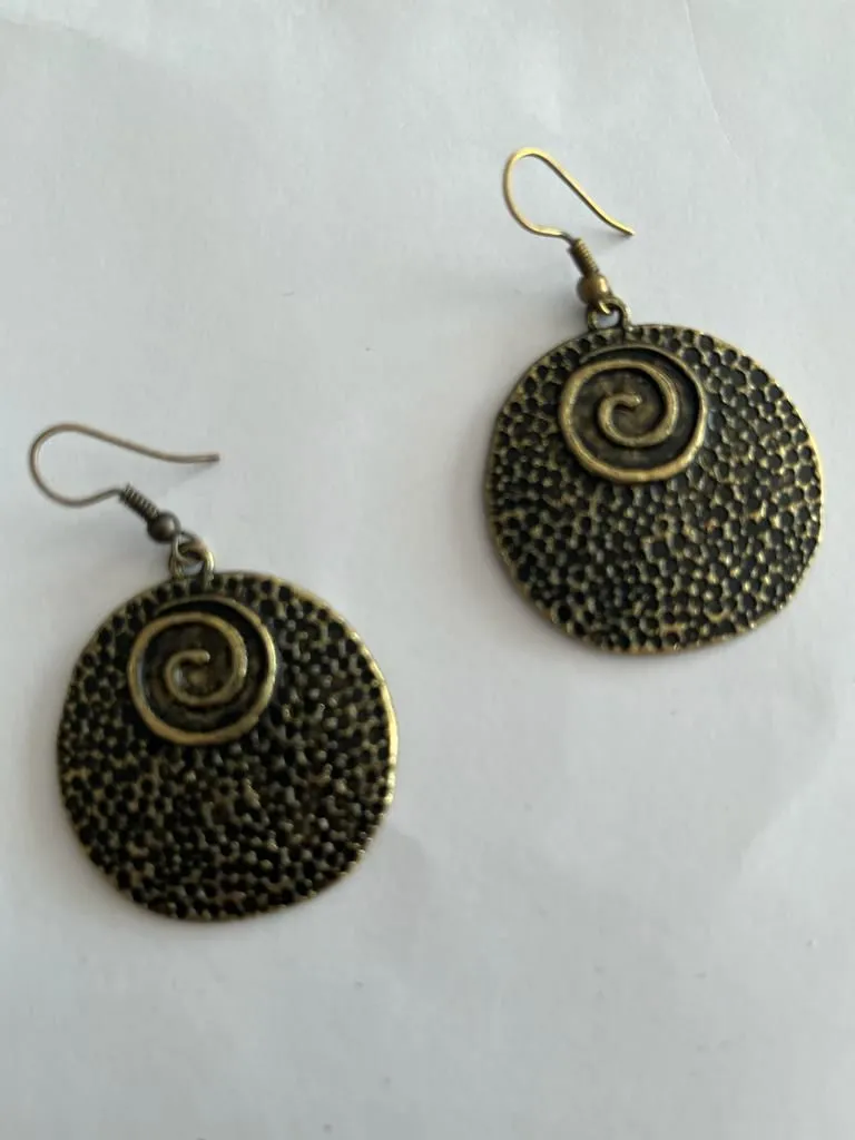 Etnik Spiral Metal Küpe 1
