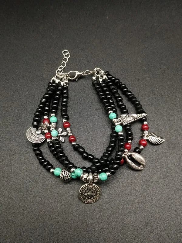 Etnik Çok Renkli Metal Charm Bileklik 1