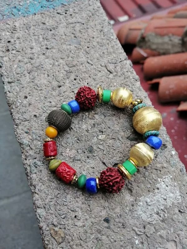 Etnik Çok Renkli Metal Bileklik 1