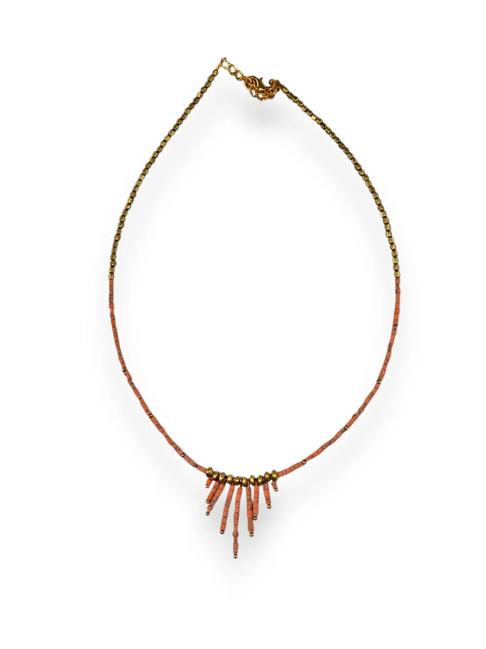 Etnik Bronz Tüp Sarkıtlı Kolye 1