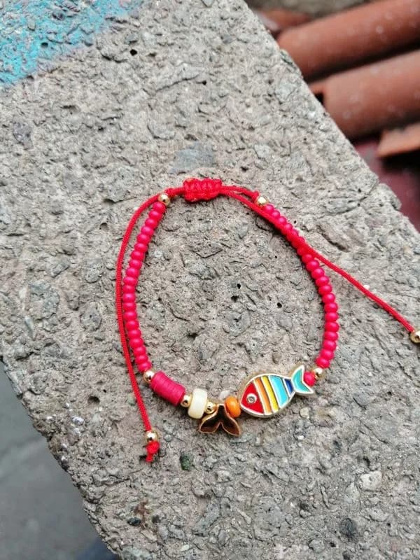 Neon Pembe Charm Bileklik 1