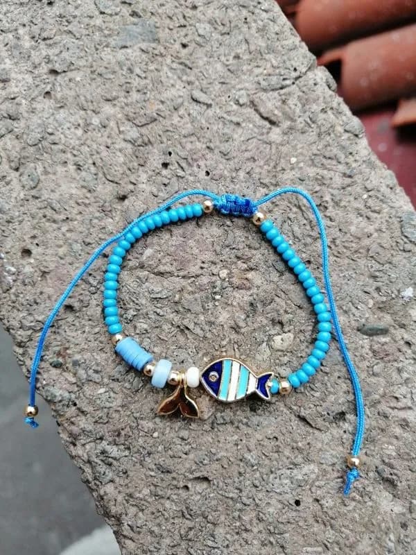 Turkuaz Akrilik Charm Bileklik 1