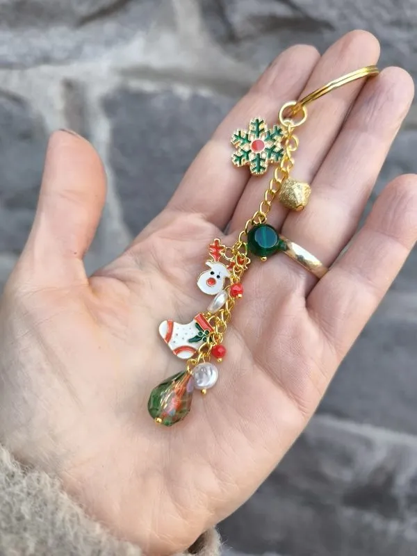 Etnik Kristal Yeşil Sarkıtlı Bileklik 1