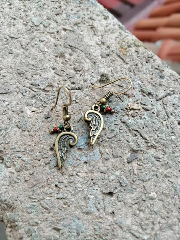 Etnik Spiral Taş Küpe 1
