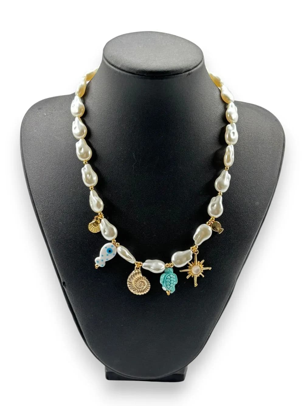 Bohem İnci ve Charm Kolye 1