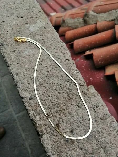 Gümüş Minimal Metal Zincir Kolye 1