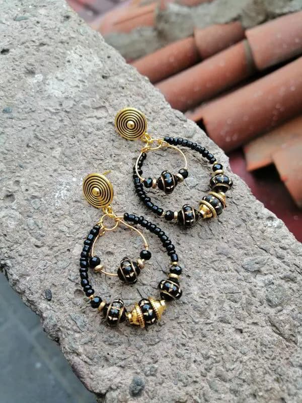Etnik Spiral Metal Halka Küpe 1
