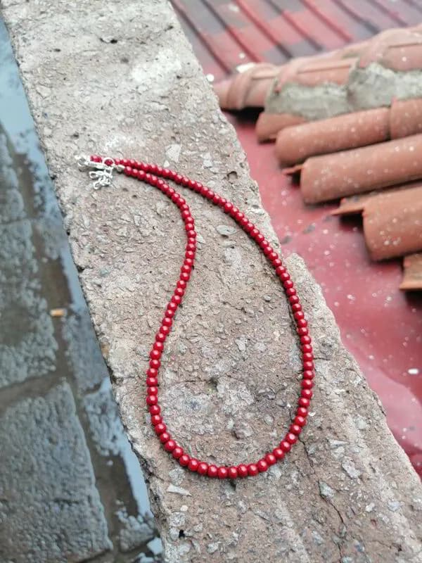 Klasik Kırmızı Boncuk Kolye 1
