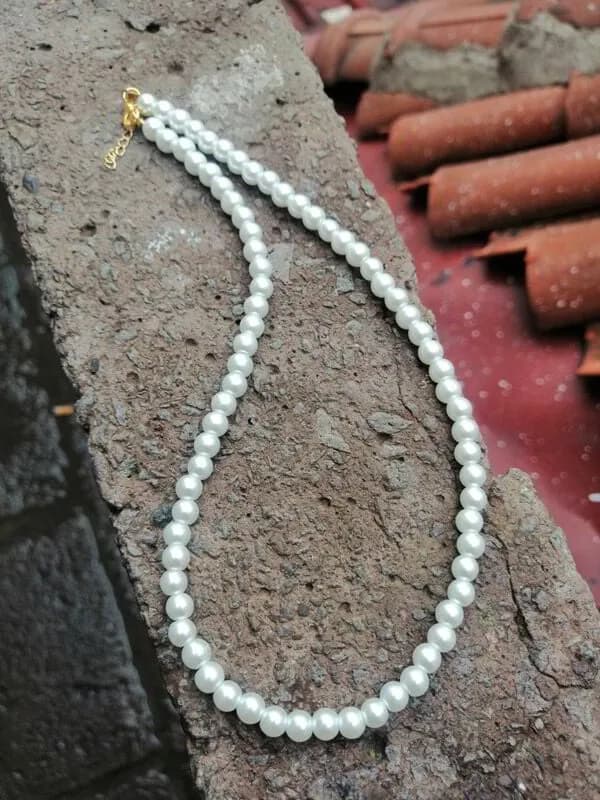 Klasik İnci Beyaz Dizi Kolye 1