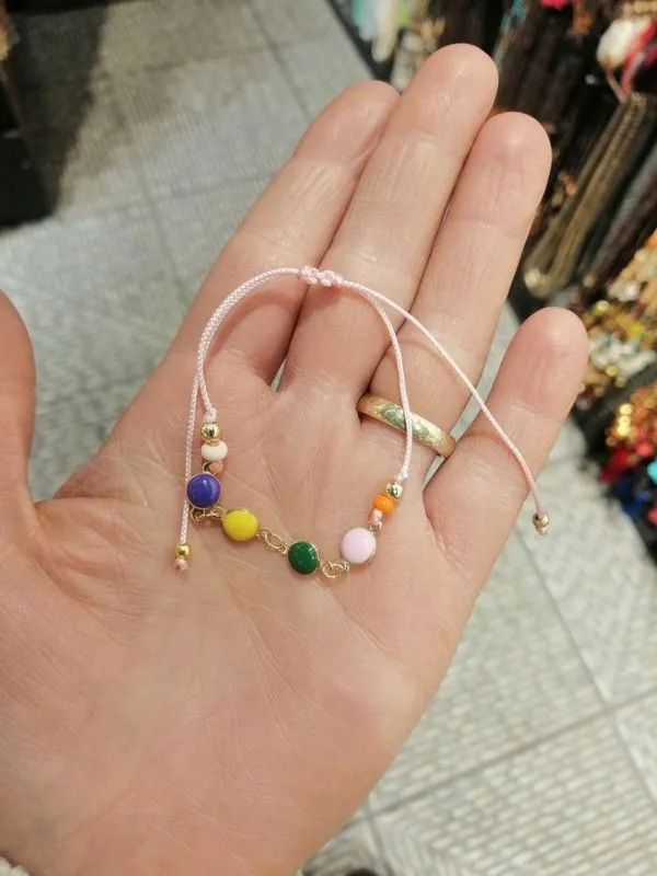 Renkli Boncuk Açık Bileklik 1