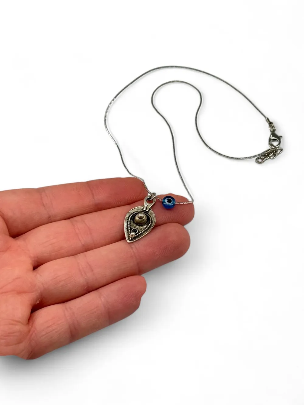 Vintage Antik Metal Kalp Charm Kolye 1